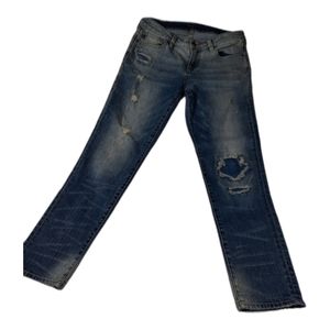 Dear John Madison Girlfriend Distressed Blue Jean SZ 27